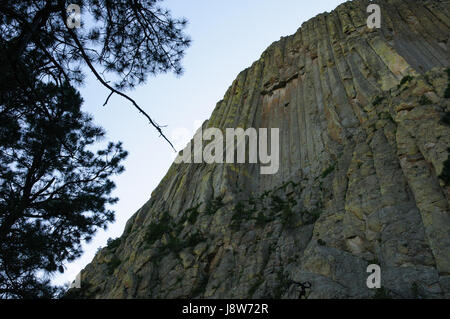 Devil's tower national monument, Wyoming, USA Stock Photo