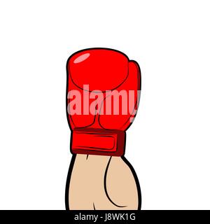 boxer Hand in glove isolated. Sport illustration Stock Vector