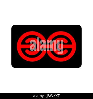 Electric hot plate top view. Kitchen Ceramic hob Stock Vector