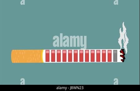 Cigarette and Health resource retro video game. Smoking kills, harms health Stock Vector