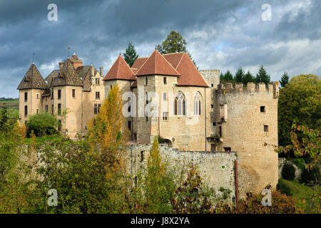 France, Saone et Loire, Couches, Couches castle Stock Photo