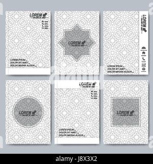 Modern vector templates for brochure, flyer, cover magazine or report . Business, science, medicine and technology design. Clean background  seamless pattern in arabian style Stock Vector