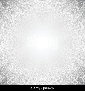 Geometric grey background molecule and communication . Connected lines with dots. Vector illustration Stock Vector