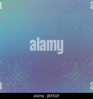Geometric graphic background molecule and communication. Connected lines with dots. Minimalism chaotic illustration background. Concept of the science, chemistry, biology, medicine, technology Stock Vector