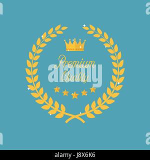 Premium quality Golden laurel wreath label set Stock Vector Image & Art ...