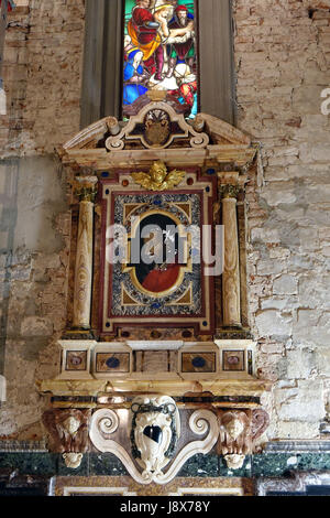 Florence, Restoration of Chapel Capponi in Santa Felicita with paintings of Pontormo thanks to the Donation of Friends of Florence 30/05/2017 Florence Italy Stock Photo