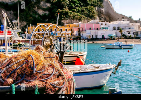 Fishing net / fisherman's life in the Mediterranean Stock Photo