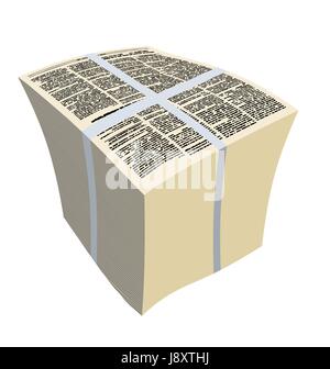 Bundle newspapers. Stack of magazines. Vector illustration Stock Vector