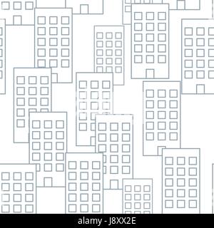 Building seamless pattern. Vector seamless background housing. Abstract retro fabric ornament Stock Vector
