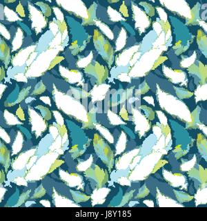 seamless pattern with zentangle boho tribal design elements in greenery and turquoise colors Stock Vector