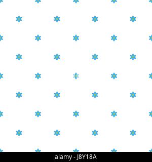 Flowers background, vector seamless pattern. Ornament consisting of small blue forget-me-not flowers with a large white space between the elements, si Stock Vector