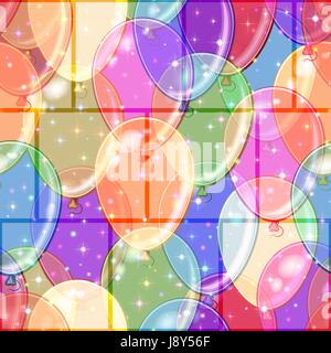 Seamless Background with Balloons Stock Vector
