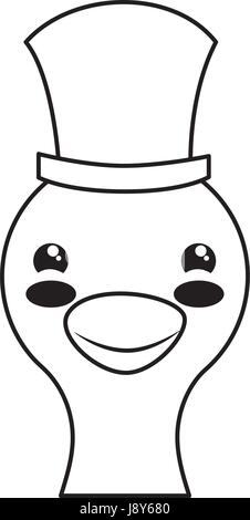 Cute goose cartoon Stock Vector