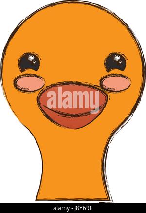 Cute goose cartoon Stock Vector