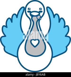 Cute goose cartoon Stock Vector