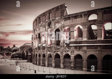 Cool Colosseum under snow Stock Photo