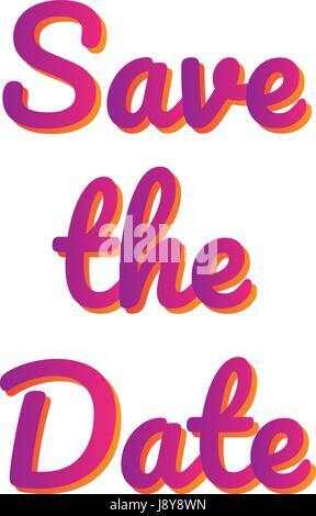 save the date vector banner, t-shirt design Stock Vector
