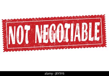 Not negotiable sign or stamp on white background, vector illustration Stock Vector