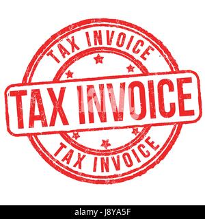 Tax invoice sign or stamp on white background, vector illustration Stock Vector