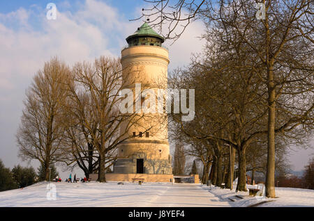 the historic water tower on the bruderholz in basel Stock Photo