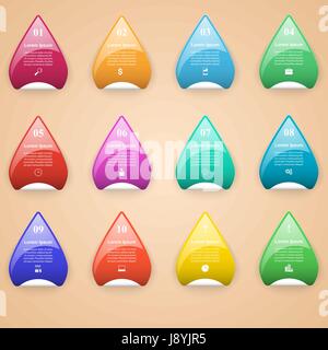 Infographic design. List of 10 items. Stock Vector