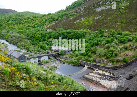 Caban Coch Dam in the Elan Valley, Wales Stock Photo