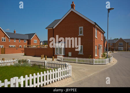 A new housing development nearing completion with empty houses Stock ...