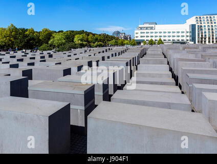 The Jewish Holocaust Memorial, Cora-Berliner-Strasse, Mitte, Berlin, Germany Stock Photo
