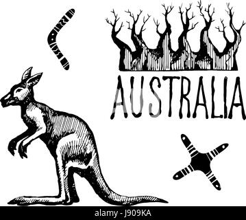 Australia symbols and signs Stock Vector