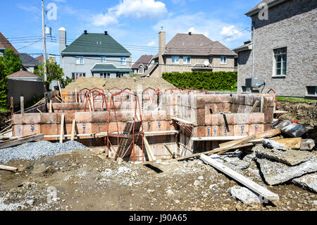 Montreal, Canada - May 27, 2017:The construction of an expensive house Stock Photo