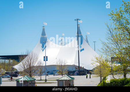 Chicago Illinois Near South Side Chicago Park Area South Lake Shore Drive Soldier Field South Lot Cavalia Odysseo The White Big Top tent marquee Stock Photo