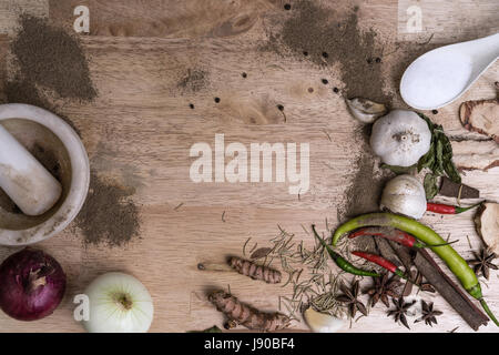 Asian spices collection for cooking Stock Photo