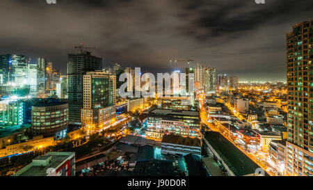 Makati cityscape at night