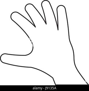 Outstretched hand symbol Stock Vector