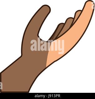 Outstretched hand symbol Stock Vector