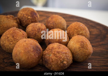 Fried meat balls, gormet Stock Photo