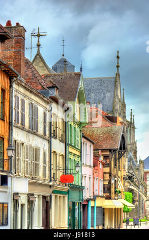 Traditional houses in Troyes, France Stock Photo