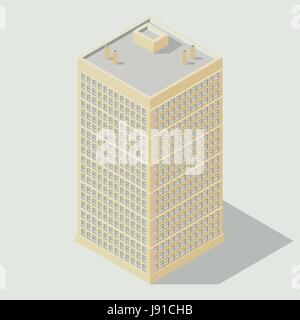 modern house building isometric icon vector illustration Stock Vector ...
