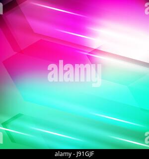 Abstract geometric gems and crystals glowing background with sparks and shining lines. Stock Vector