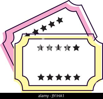 stickers to come in theater Stock Vector