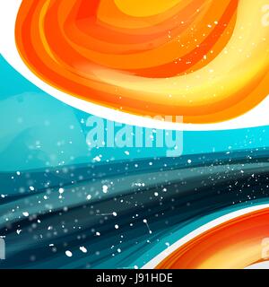 Vector minimal curve liquid spark wave set background with shadow and space for text and message for business artwork, brochure, flyer, cover, templat Stock Vector