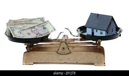 bank, lending institution, house, building, dollar, dollars, object, model, Stock Photo