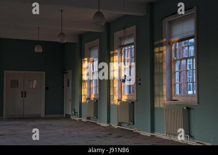 Permission visit to the unused section of Saint Cadoc's Hospital, Caerleon, on the northern outskirts of Newport, South Wales, UK Stock Photo