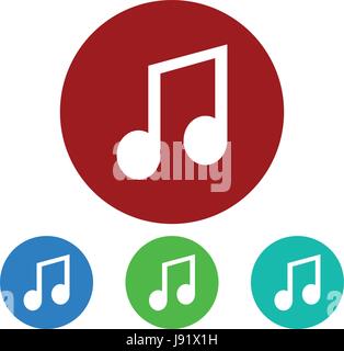 Set of music note icon Stock Vector