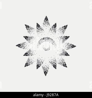 Set of impossible and other tattoo shapes, dotwork, blackwork all made of dots. Geometrical, sacred figures stars and cubes Stock Vector