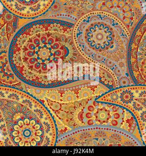 Seamless pattern based on traditional Asian elements Paisley Stock Vector