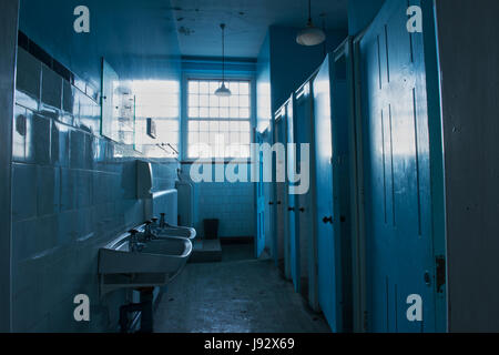 Permission visit to the unused section of Saint Cadoc's Hospital, Caerleon, on the northern outskirts of Newport, South Wales, UK Stock Photo