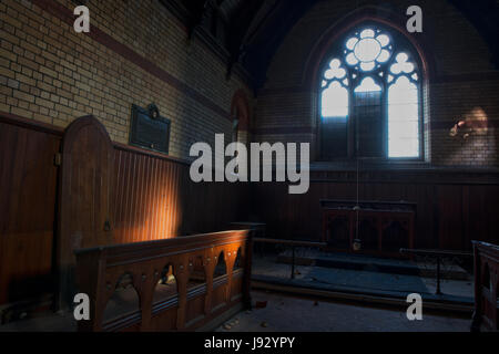 Permission visit to Saint Cadoc's Hospital Chapel, Caerleon, on the northern outskirts of Newport, South Wales, UK Stock Photo