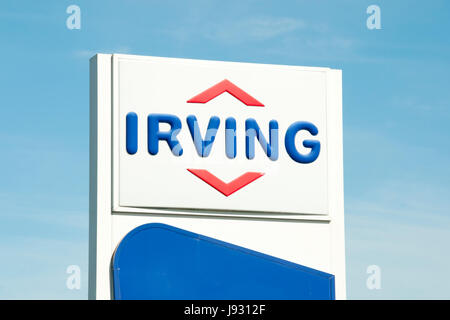 CHARLOTTETOWN, CANADA - August 10, 2016: Irving Oil is a chain of fuel stations across Canada headquartered in Saint John, NB Stock Photo