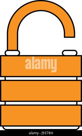 Unlocked lock design Stock Vector